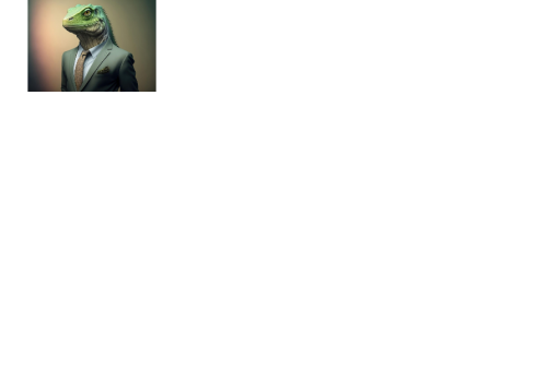 a lizard in a suit with a tie