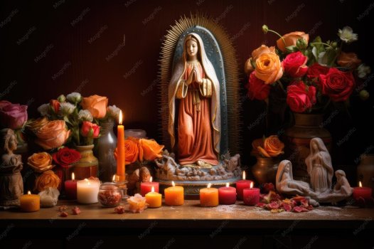 christian-altar-with-virgin-mary-statue-decorated-with-flowers-candles-las-posadas-assumption-...jpg