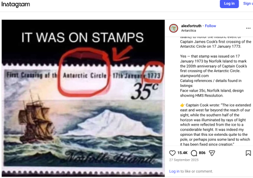 flat earth - ''Antarctic Circle'' was on stamps.png