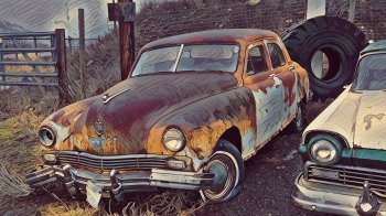 Vehicles in Spences Bridge, BC.jpg