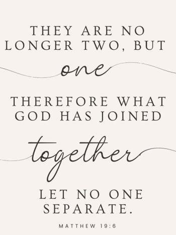 No Longer Two but One Wedding Bible Verse Sign, Matthew 19_6 Scripture Wall Art, Christian Wed...jpg