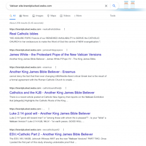 Google Search for Brandplucked KJB Website
