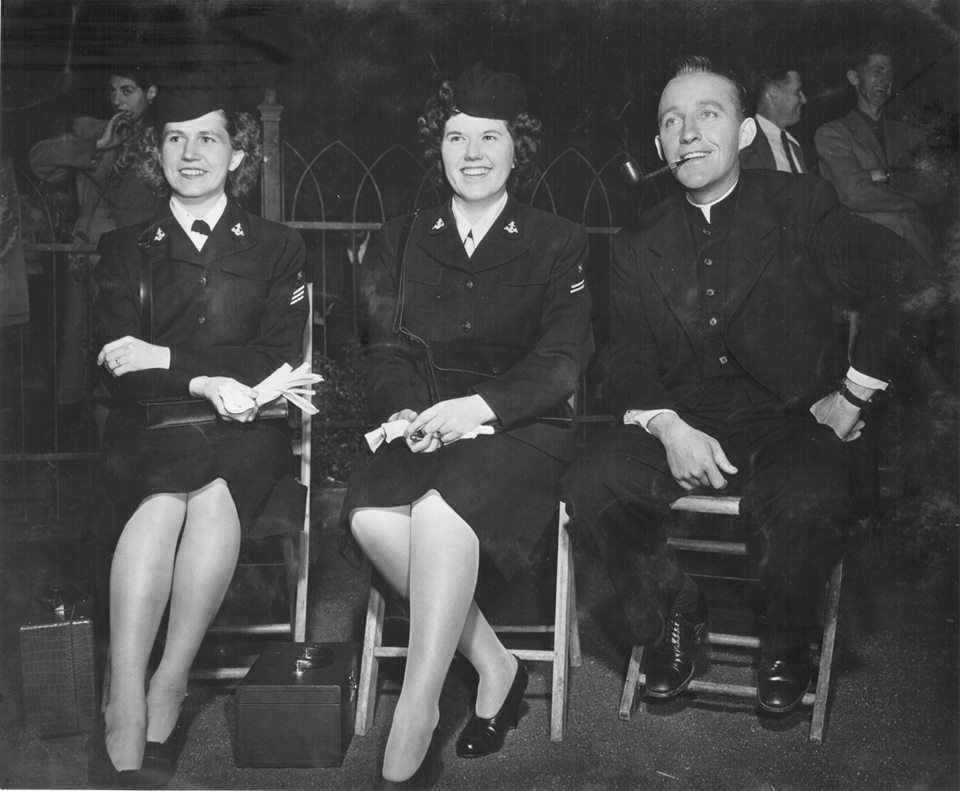 My grandma (in the middle) with Bing Crosby on the set of 'Going my Way'