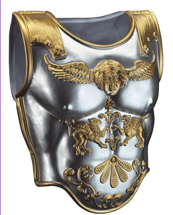 Silver Breastplate w/gold trim