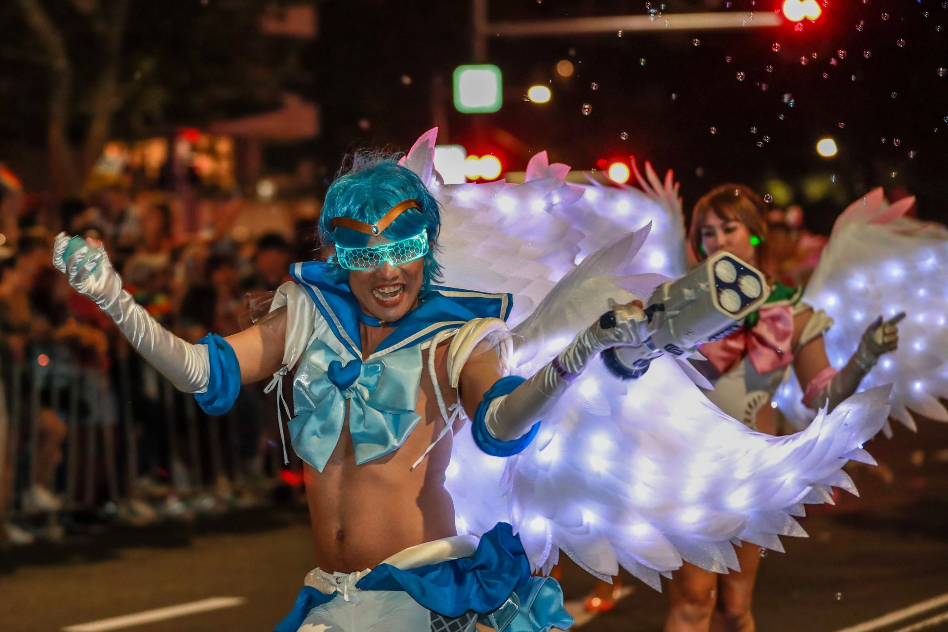 SYDNEY, AUSTRALIA - FEBRUARY 25: Parade goers walk in the Sydney Gay & Lesbian Mardi Gras Parade as part of Sydney WorldPride on February 25, 2023 in Sydney, Australia. The Sydney Gay and Lesbian Mardi Gras parade returns to Oxford Street in celebration of the event's 45th anniversary. The parade began in 1978 as a march to commemorate the 1969 Stonewall Riots in New York and has been held every year since to promote awareness of gay, lesbian, bisexual and transgendered issues. (Photo by Roni Bintang/Getty Images)