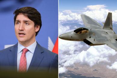 Justin Trudeau, US F-22 fighter jet